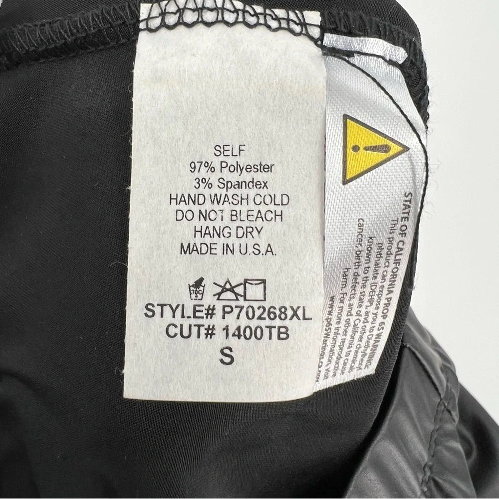 NEW White Birch Womens Juniors Leggings Faux Leather Black Stretch Runs Small - Picture 8 of 8